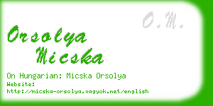 orsolya micska business card